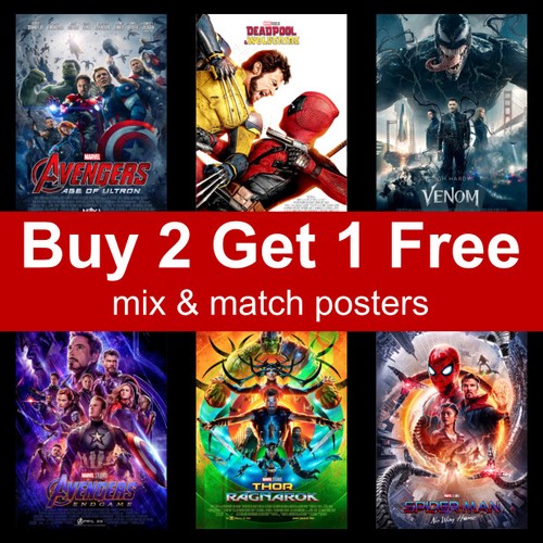 Marvel movie posters - a4, a3