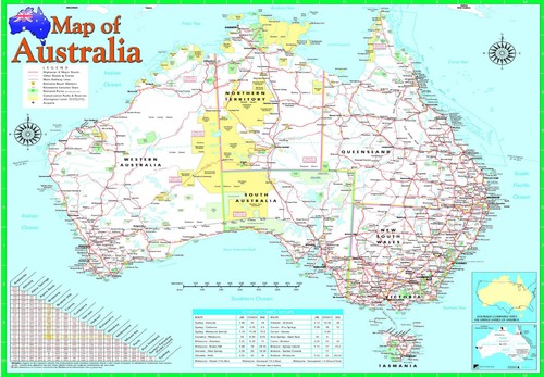 Australia map poster - australia,