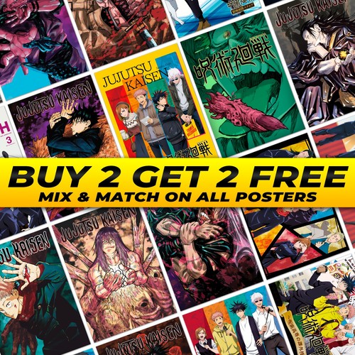 Jujutsu kaisen poster jjk - kaisen,