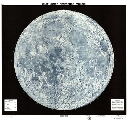 Vintage 1965 usaf lunar moon - usaf,