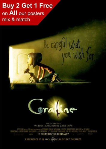 Coraline 2009 movie poster a5 - coraline,
