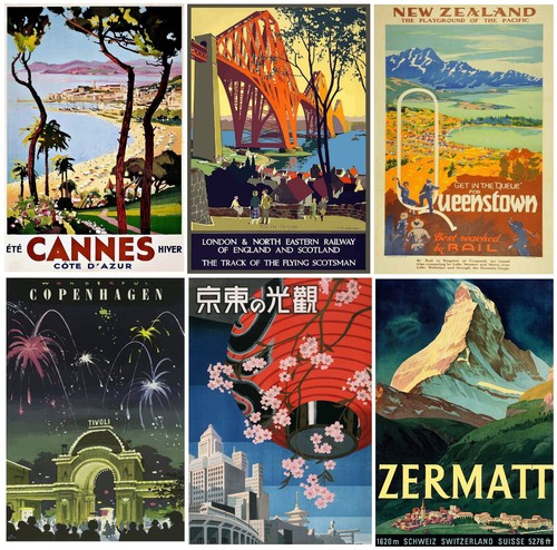 Vintage travel poster - travel, prints